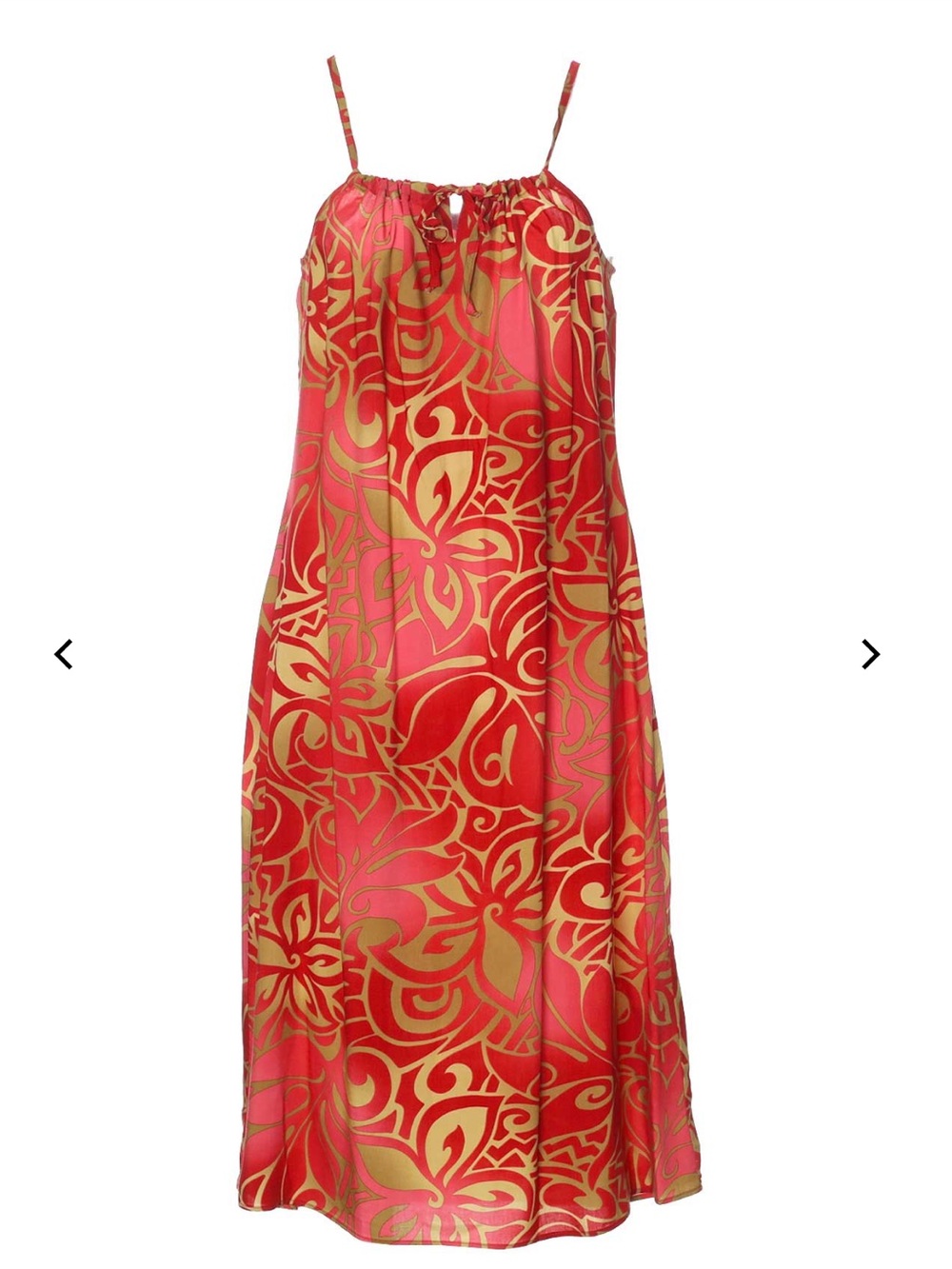Hilo Hattie's Hawaiian Dress Red & Gold NEW